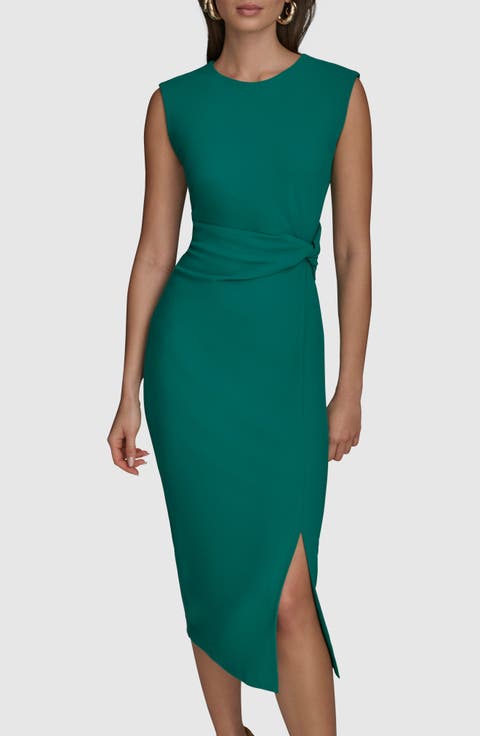 Twist Waist Sheath Dress