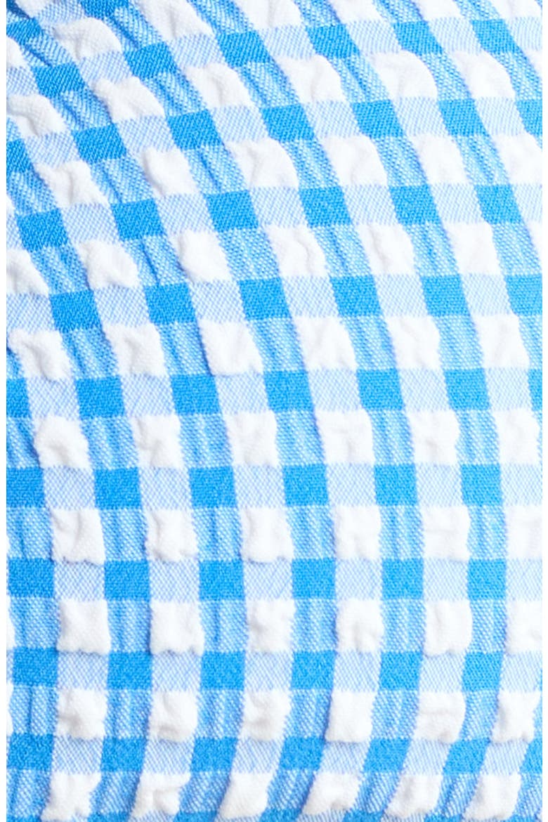 Cara Wave Check Bralette Bikini Top, Alternate, color, TRUE BLUE