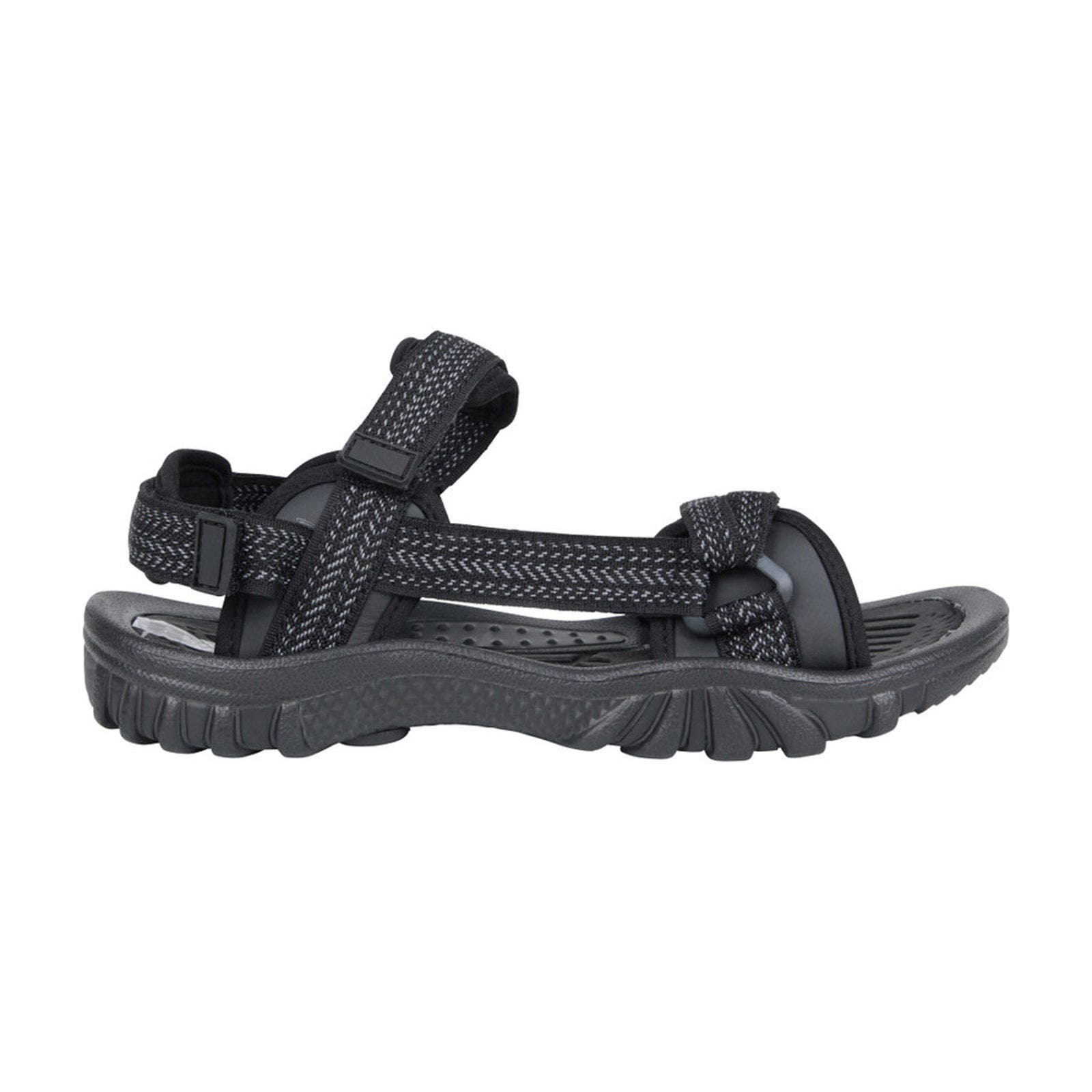 Cyprus Chevron Sandals, Alternate, color, Black