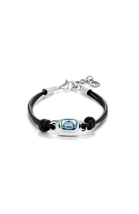 Blue Faceted Crystal Bracelet