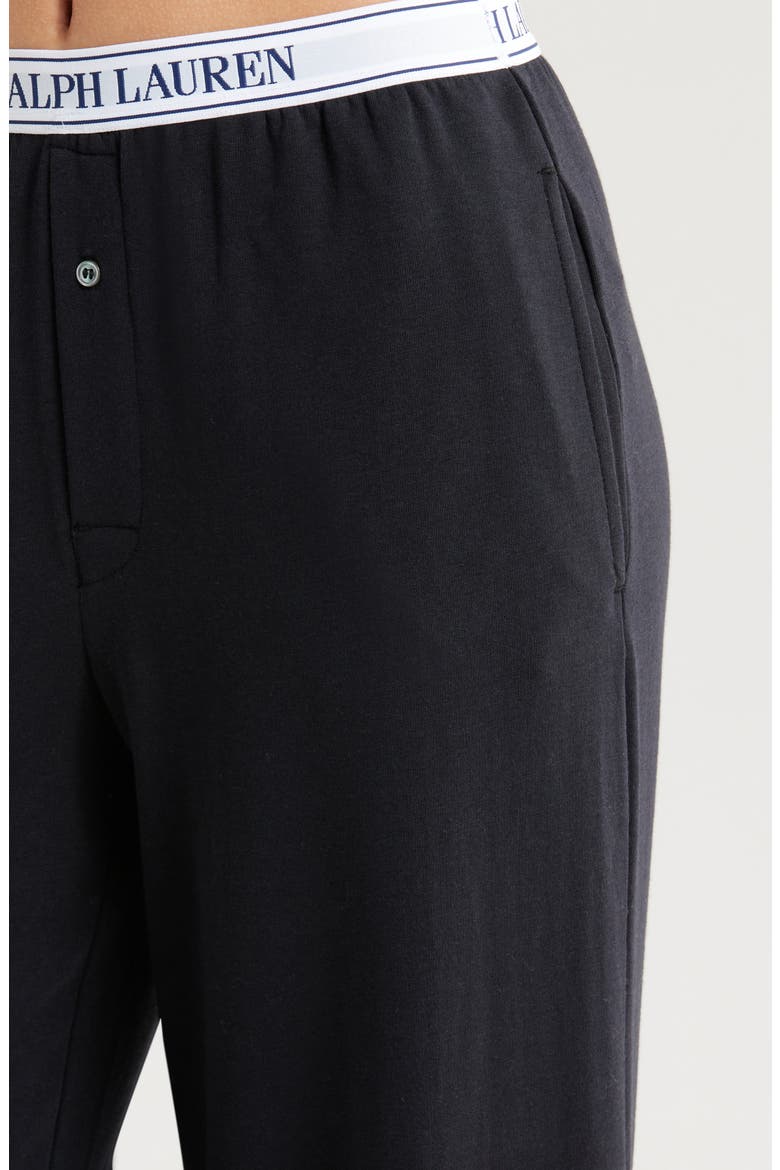 Sweatshirt & Wide Leg Pajamas, Alternate, color, POLO BLACK