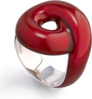 Bea Bongiasca Burgundy Enamel Tarallo Ring