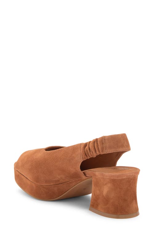 Jeffrey Campbell Extendo Slingback Platform Sandal In Tan Suede