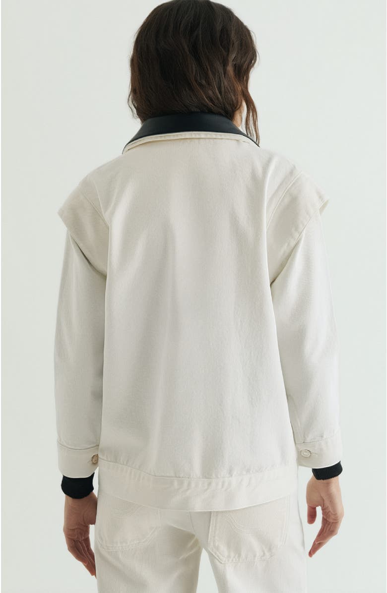 Scalpers Contrast Denim Jacket, Alternate, color, Ecru