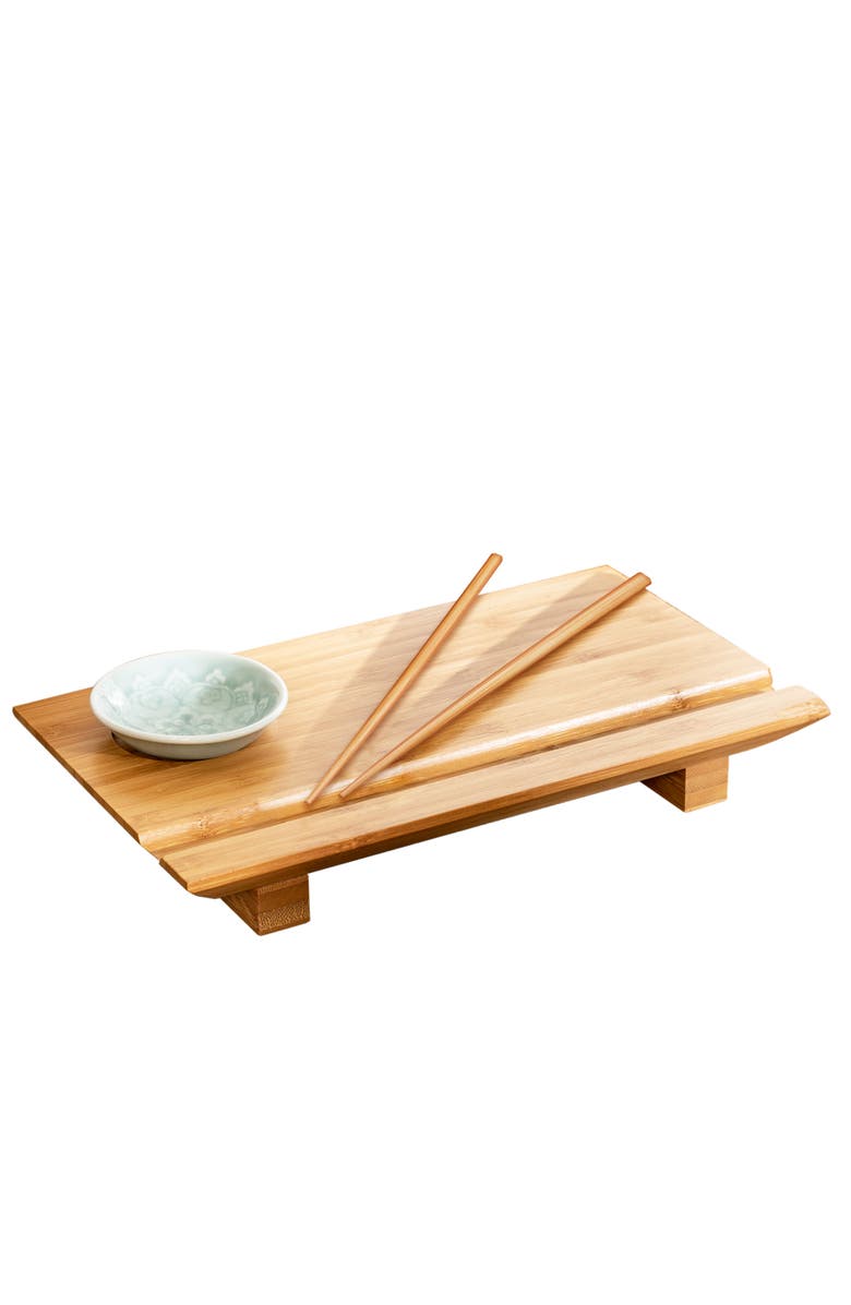 JOYCE CHEN Burnished Sushi Board Set, Main, color, Bamboo