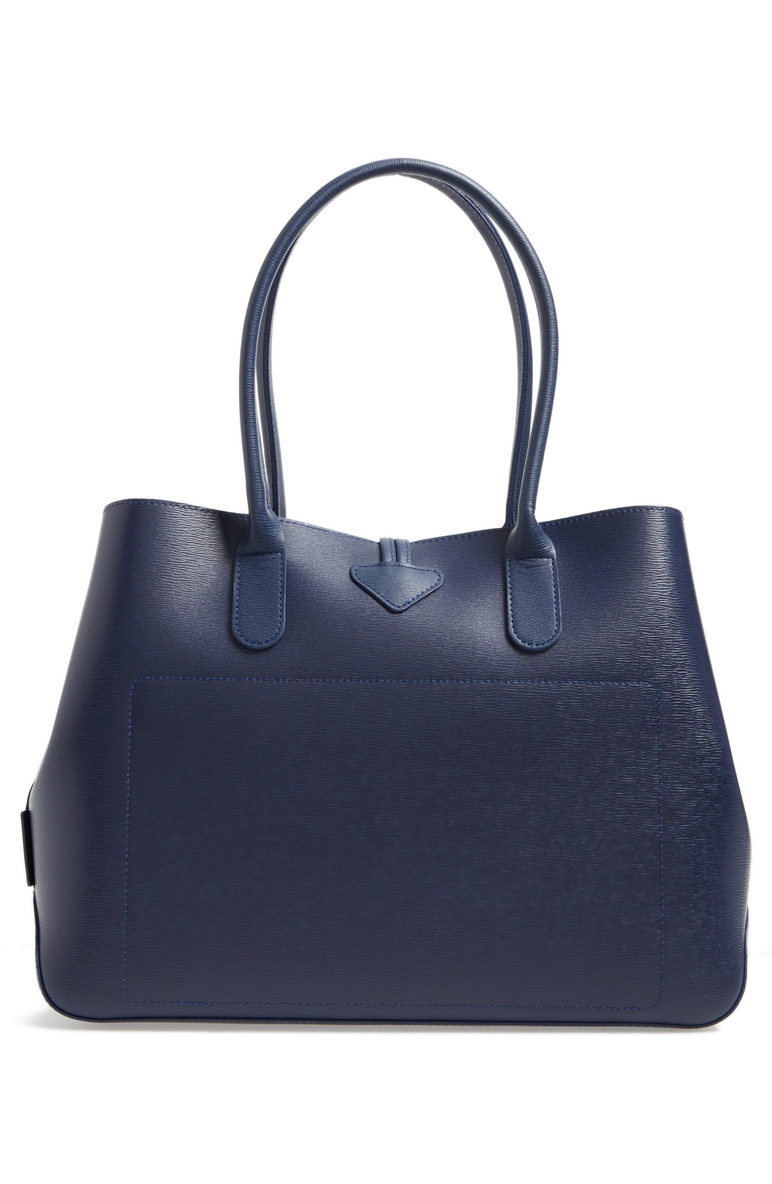 Longchamp Roseau Leather Shoulder Tote, Alternate, color, 