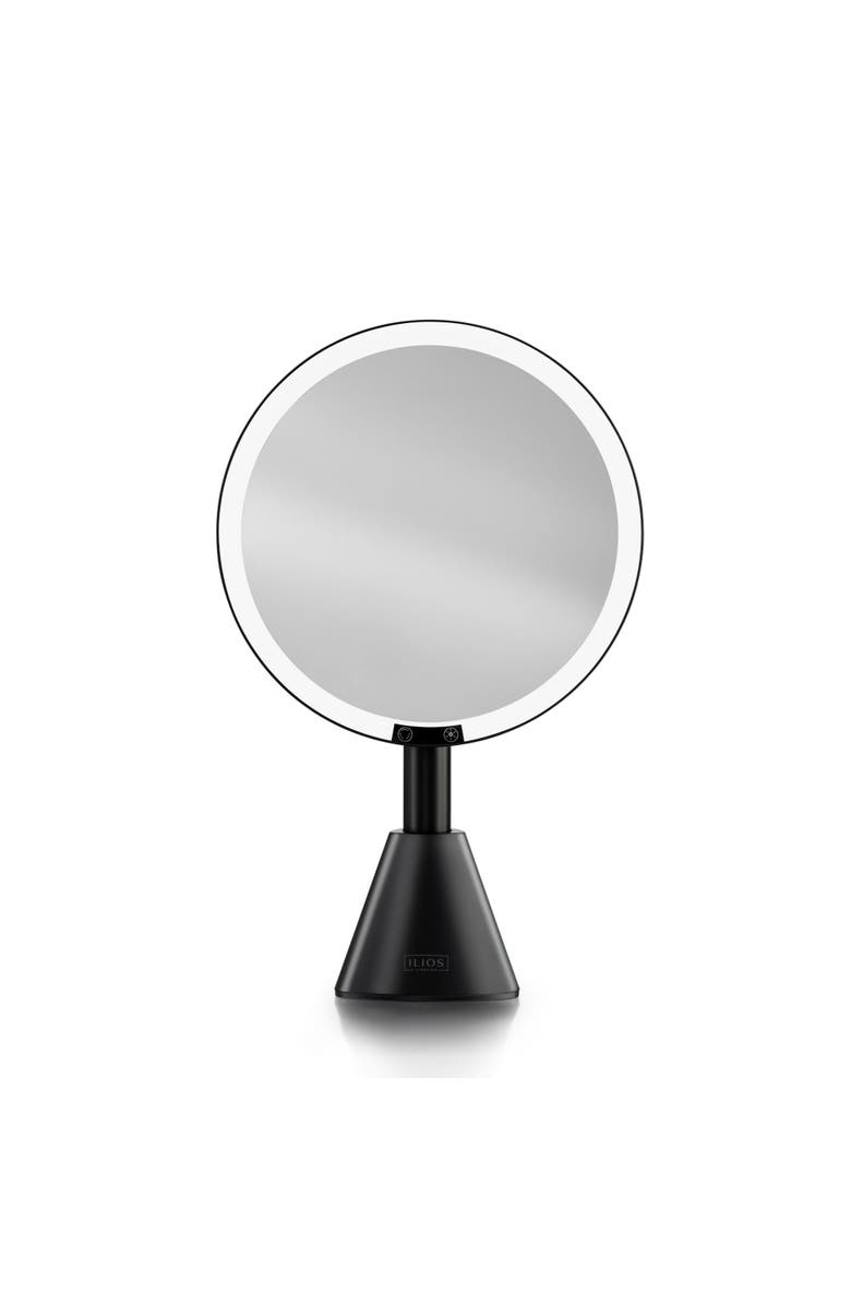 Ilios Lighting 5x Deluxe Rechargeable LED Mirror, Main, color, Black