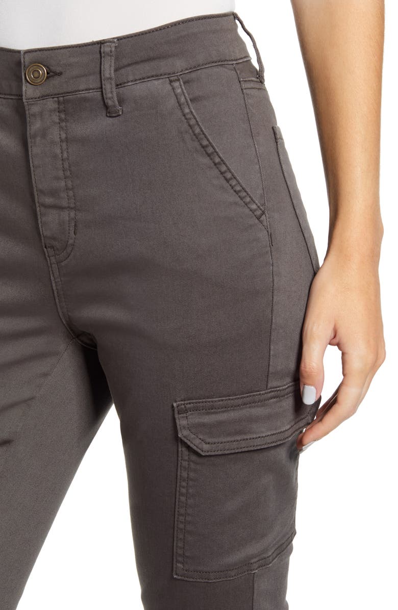 Prosperity Denim High Waist Cargo Ankle Skinny Jeans, Alternate, color, 