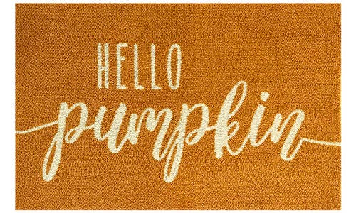 R16 Home Hello Pumpkin Rug In Yellow