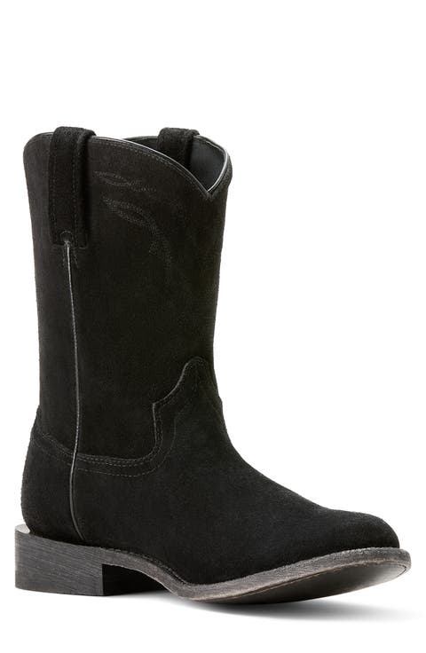 Downtown Stonewash Suede Cowboy Boot (Men)