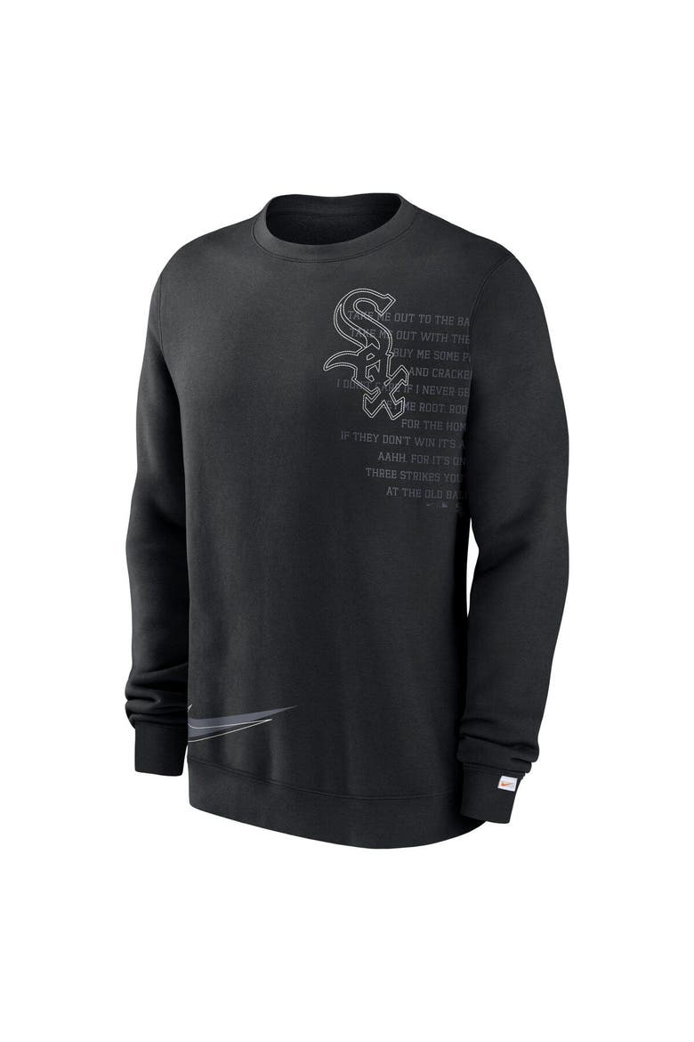 Men's Nike Black Chicago White Sox Statement Ball Game Fleece Pullover Sweatshirt, Alternate, color, Black