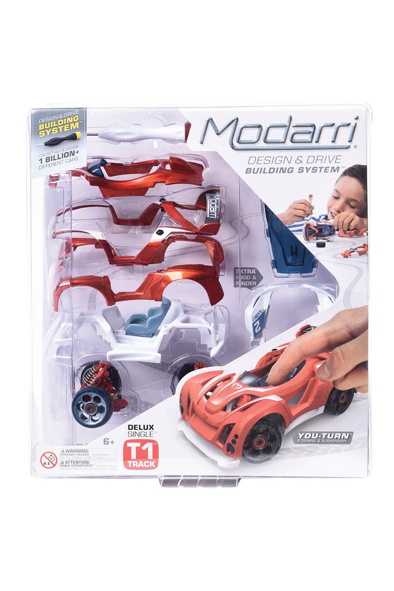 T1 Track Car Deluxe Single Design & Build Toy Car, Main, color, Multicolored