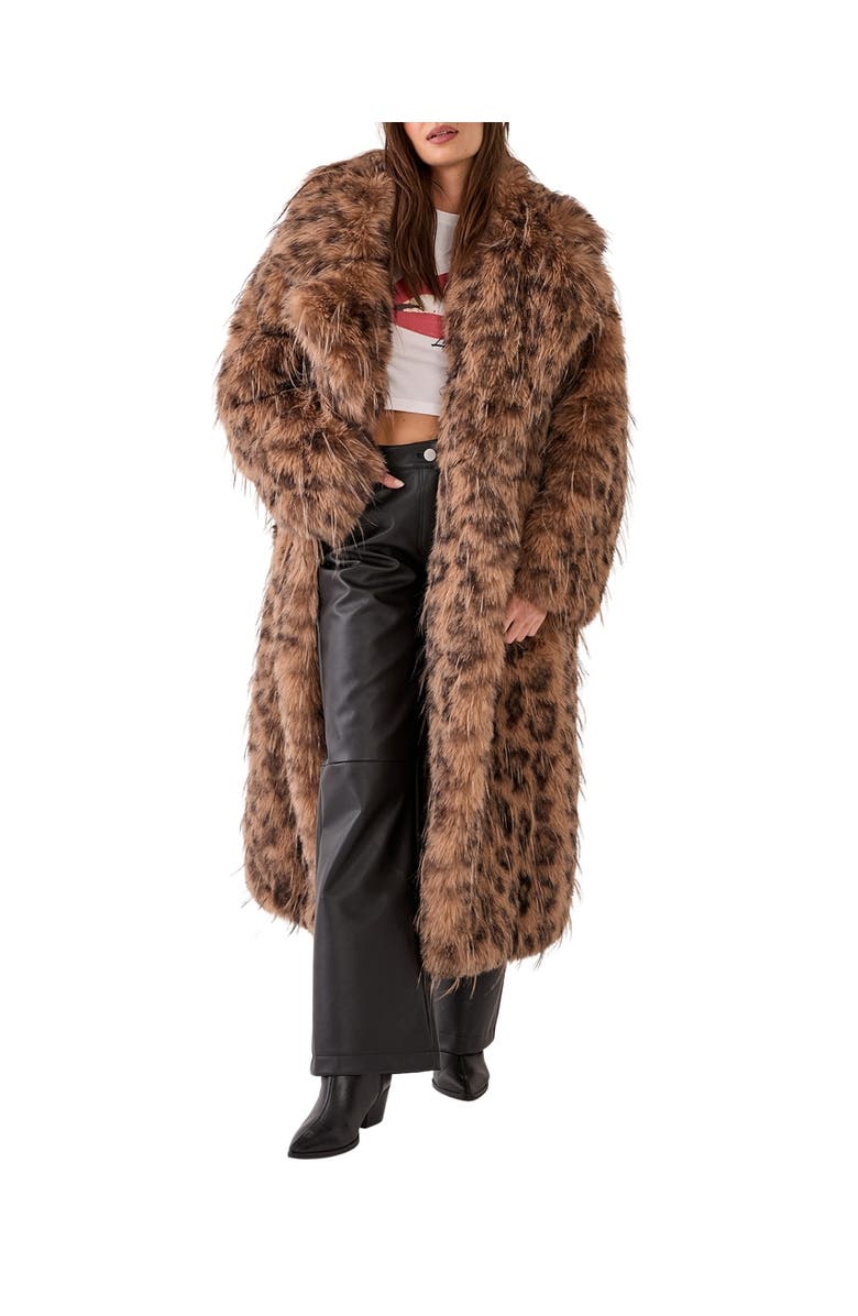 NASTY GAL Faux Fur Longline Coat, Alternate, color, 