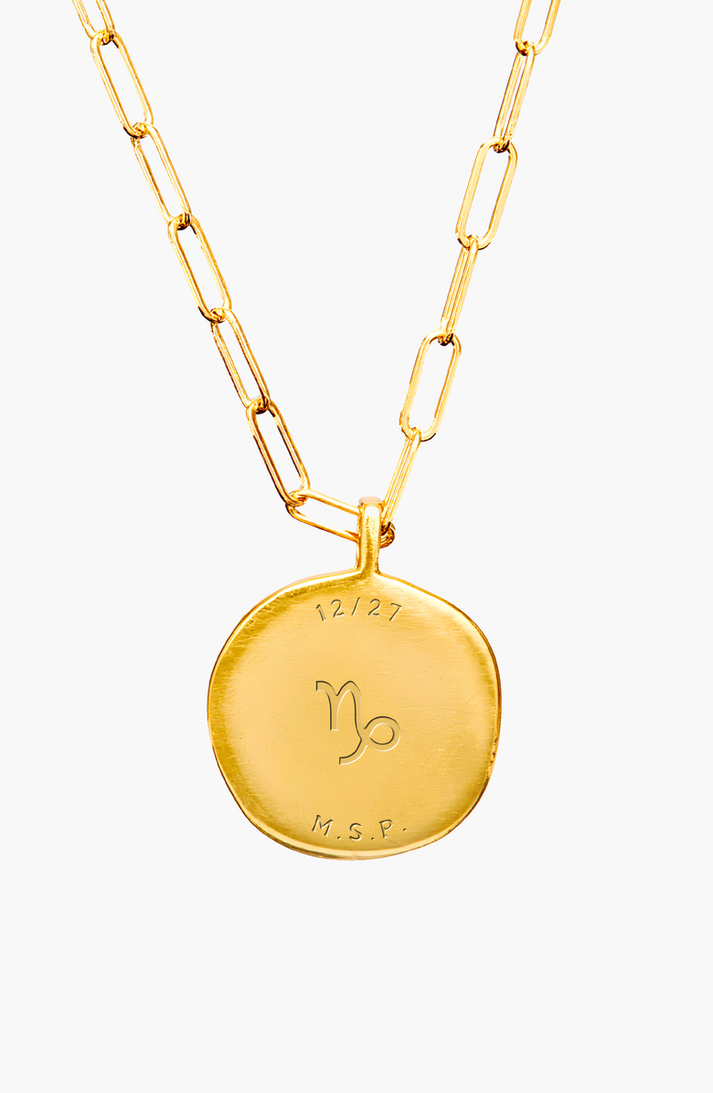 Birthdate Co. The October Birthdate Gold Pendant, Alternate, color,