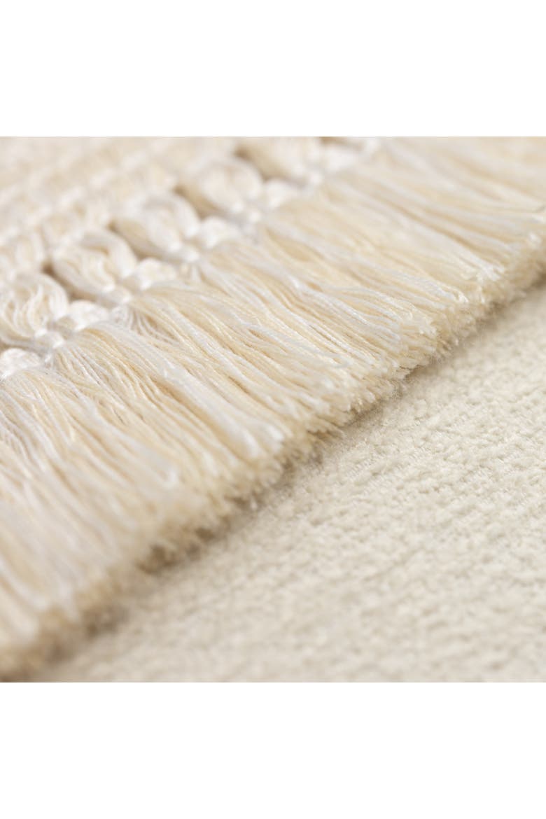 Column Indoor & Outdoor Woven Accent Pillow, Alternate, color, Crema