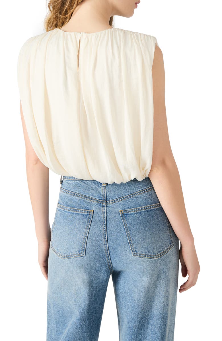 Steve Madden Milana Sleeveless Blouson Top, Alternate, color, Cream