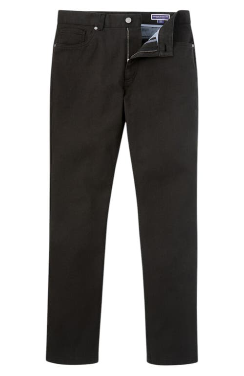 Charles Tyrwhitt Twill Slim Fit 5 Pocket Jeans In Black