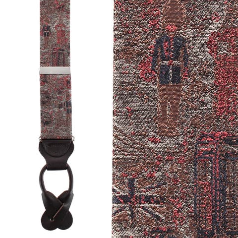 London Tapestry Silk Novelty Button End Suspenders