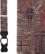 Trafalgar London Tapestry Silk Novelty Button End Suspenders