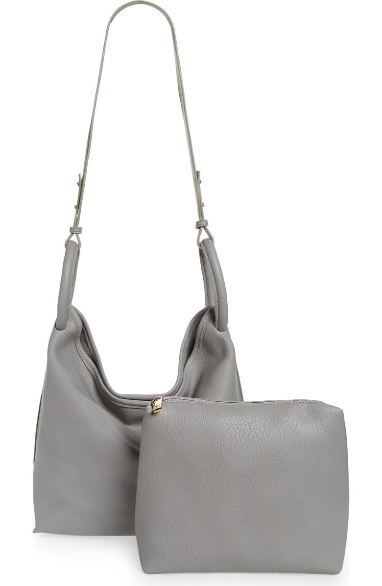Street Level Slouchy Faux Leather Leather Shoulder Bag, Alternate, color,