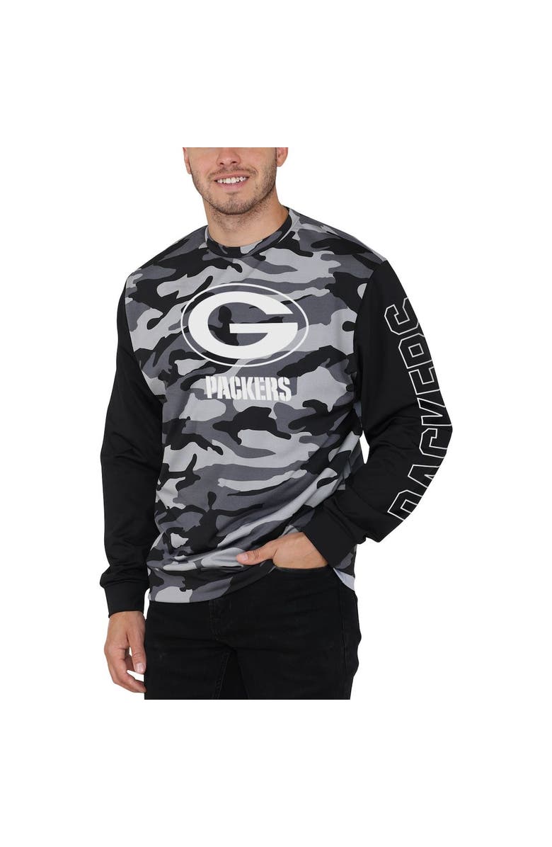 FOCO Men's FOCO Black Green Bay Packers Camo Long Sleeve T-Shirt, Alternate, color, 