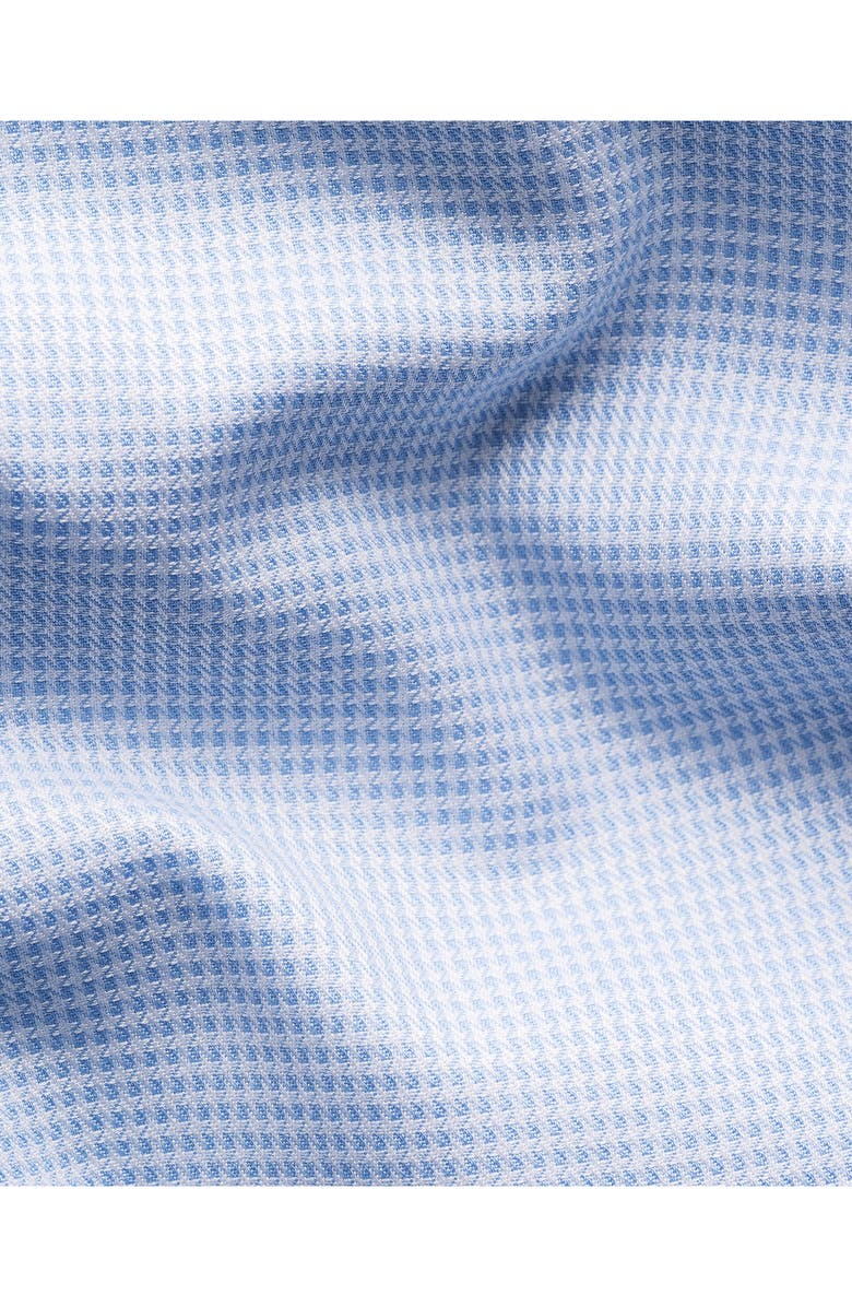 Eton Slim Fit Signature Twill Houndstooth Button-Up Shirt, Alternate, color, Light Blue