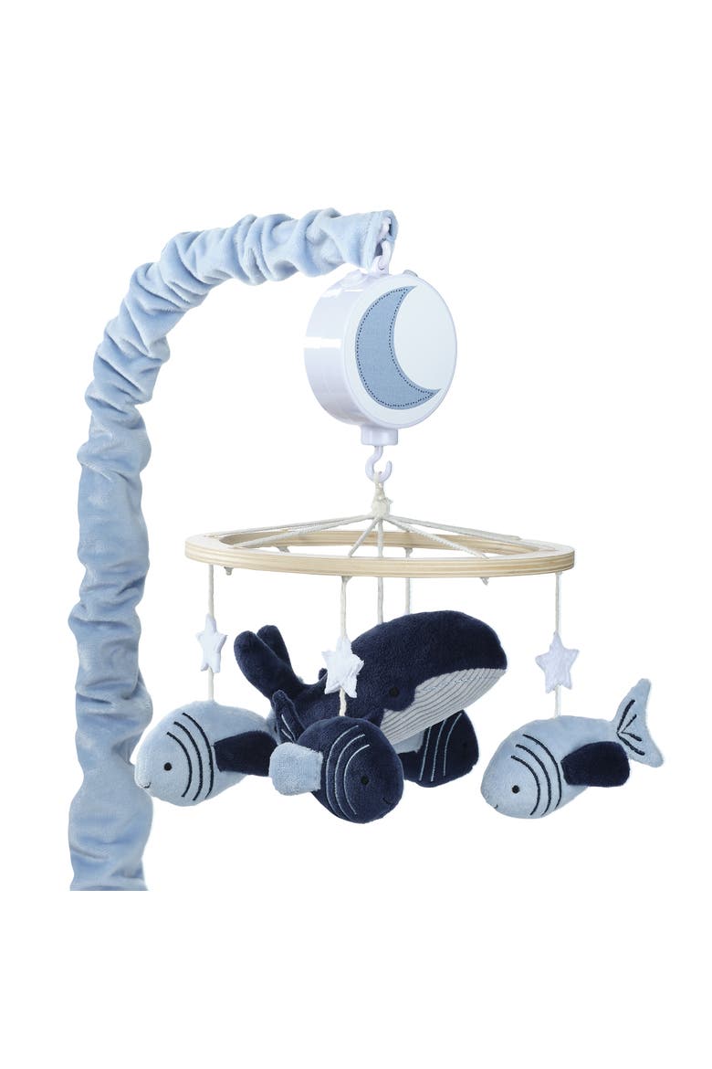 Bubbles & Squirt Whale/Fish Musical Baby Crib Mobile Soother Toy, Main, color, Blue