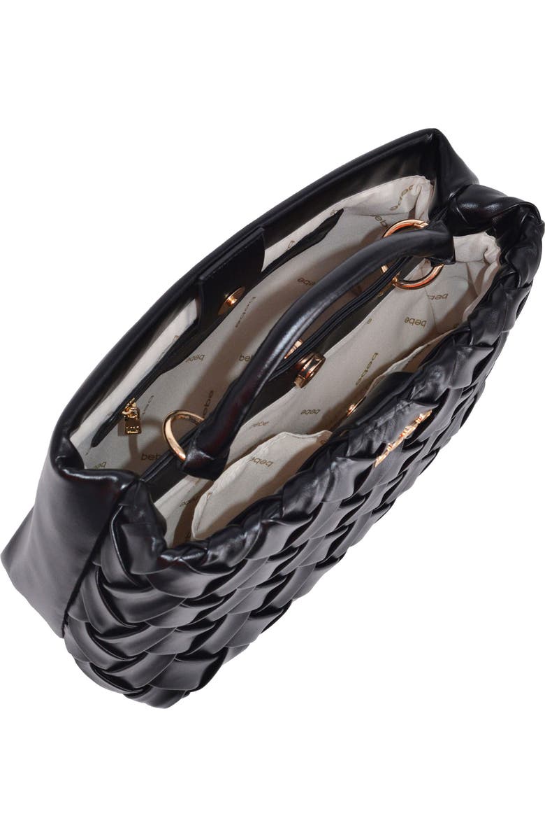 bebe Luca Satchel with Matching Wallet, Alternate, color, Black