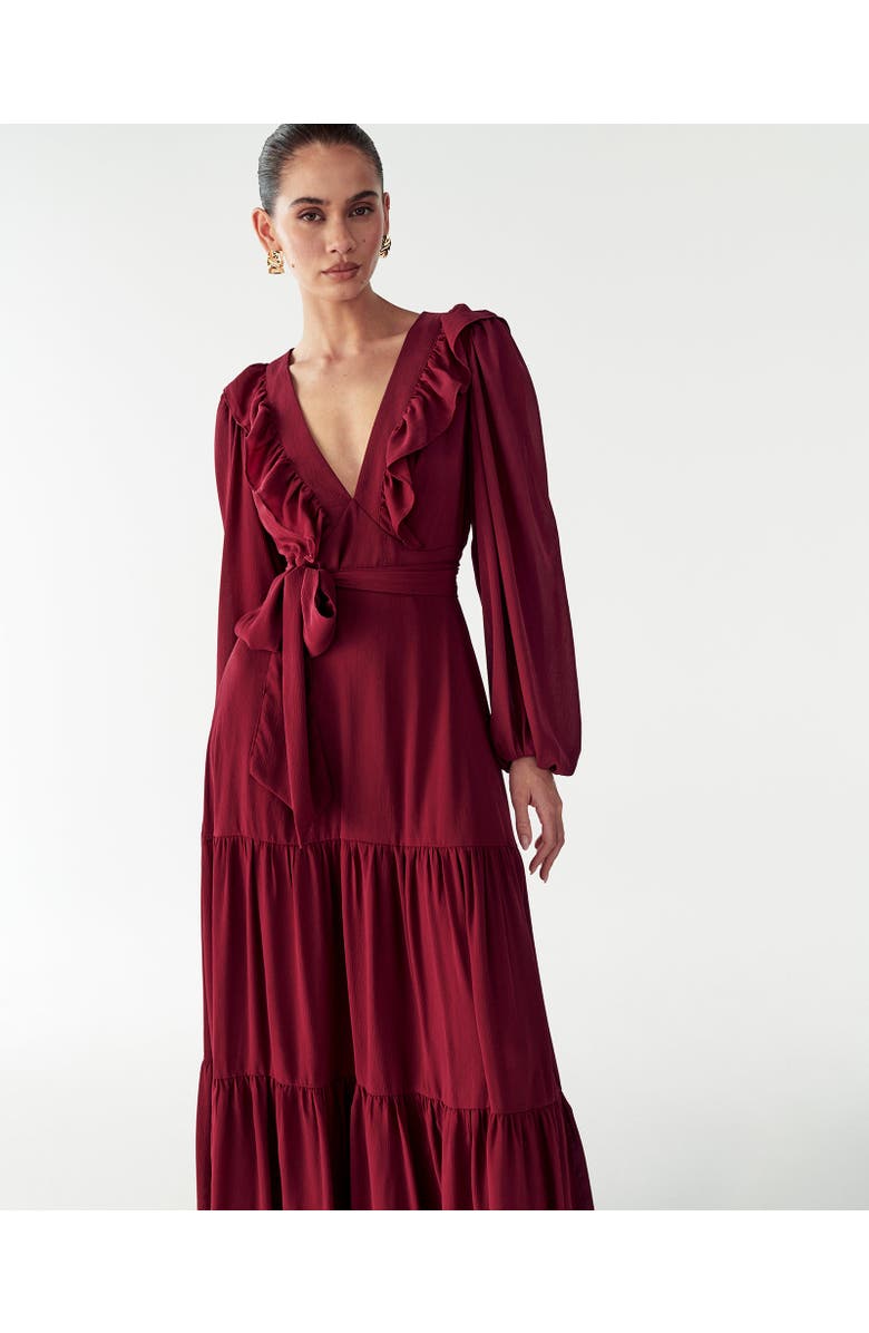 WILLA Allie Maxi Dress, Alternate, color, Burgundy