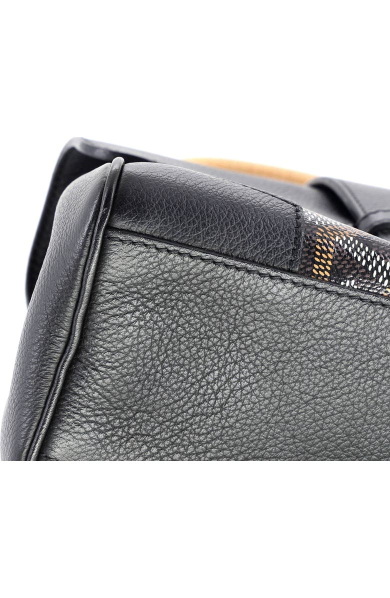 Pre-Owned Goyard Saigon Top Handle Bag Coated Canvas with Leather Mini, Alternate, color, Black