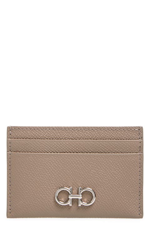 Double Gancio Leather Card Holder