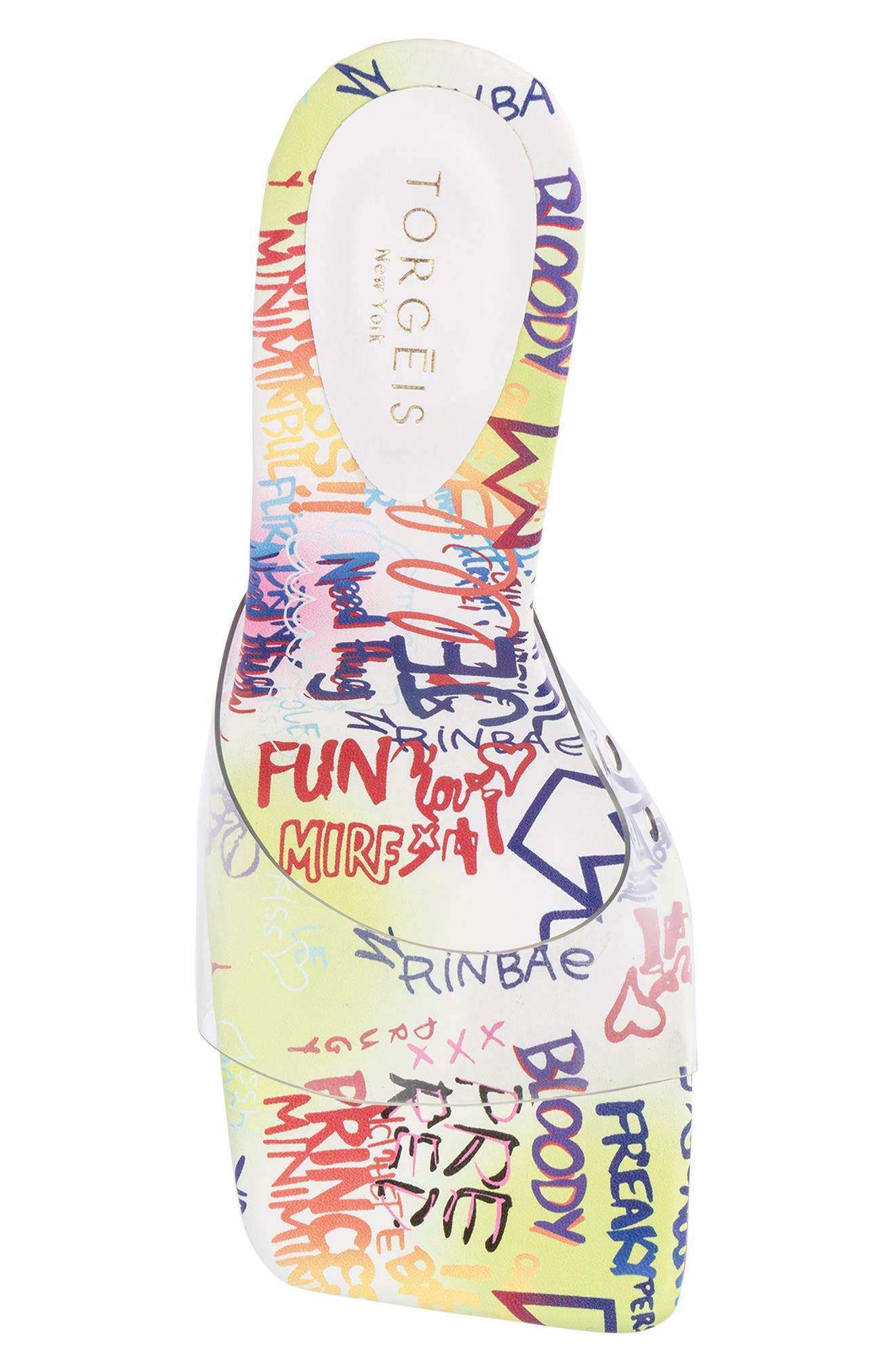 TORGEIS California Clear Strap Stiletto Sandal, Alternate, color, White