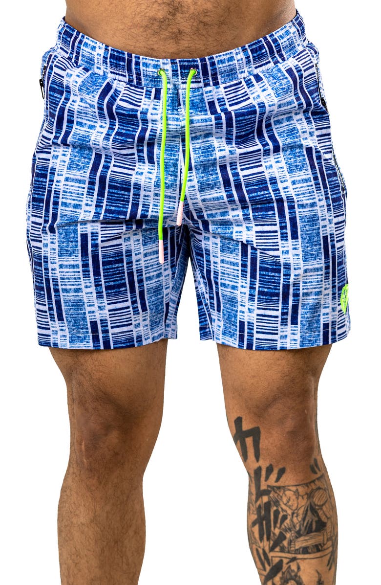 Maceoo Marthyr Swim Trunks, Main, color, Blue