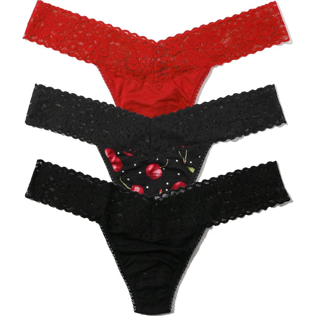 Hanky Panky Dreamease™ Assorted 3-pack Low Rise Thongs In Multi