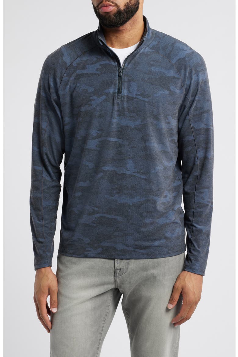 Patton Camo Half Zip Pullover, Main, color, HEATHER BL