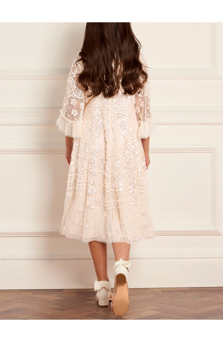 Needle & Thread Anais Sequin Kids Dress, Alternate, color, Cream/Seashell