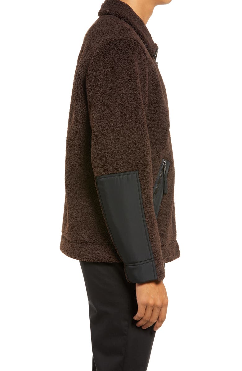 Club Monaco High Pile Fleece Jacket, Alternate, color, 