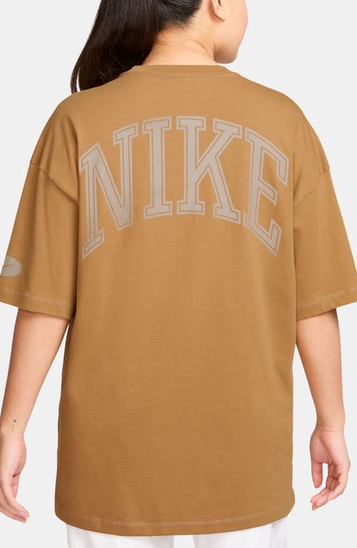Nike Sportswear Street Oversize Cotton T-shirt In Metallic
