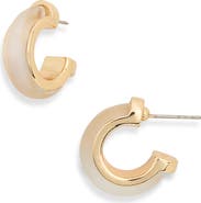 NORDSTROM RACK Frosted Resin Huggie Hoop Earrings