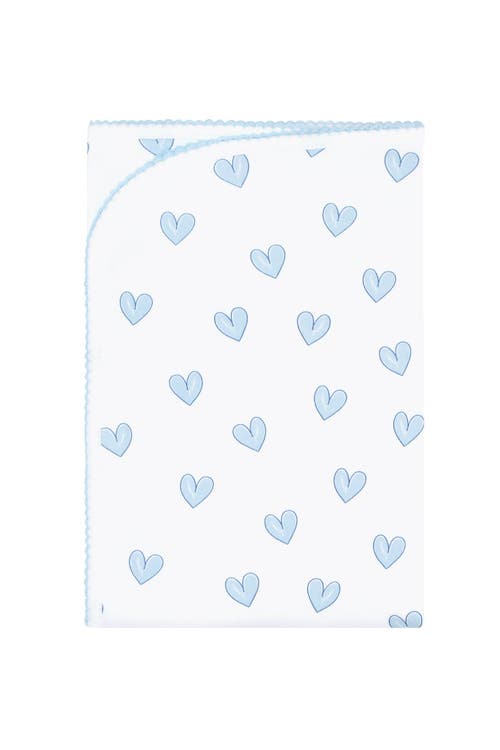 Nellapima Baby Girl Cotton Blanket in Blue Heart  product