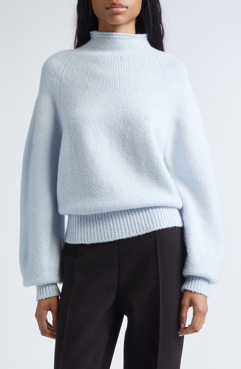 Proenza Schouler Cashmere Blend Funnel Neck Sweater, Main, color, Light Blue