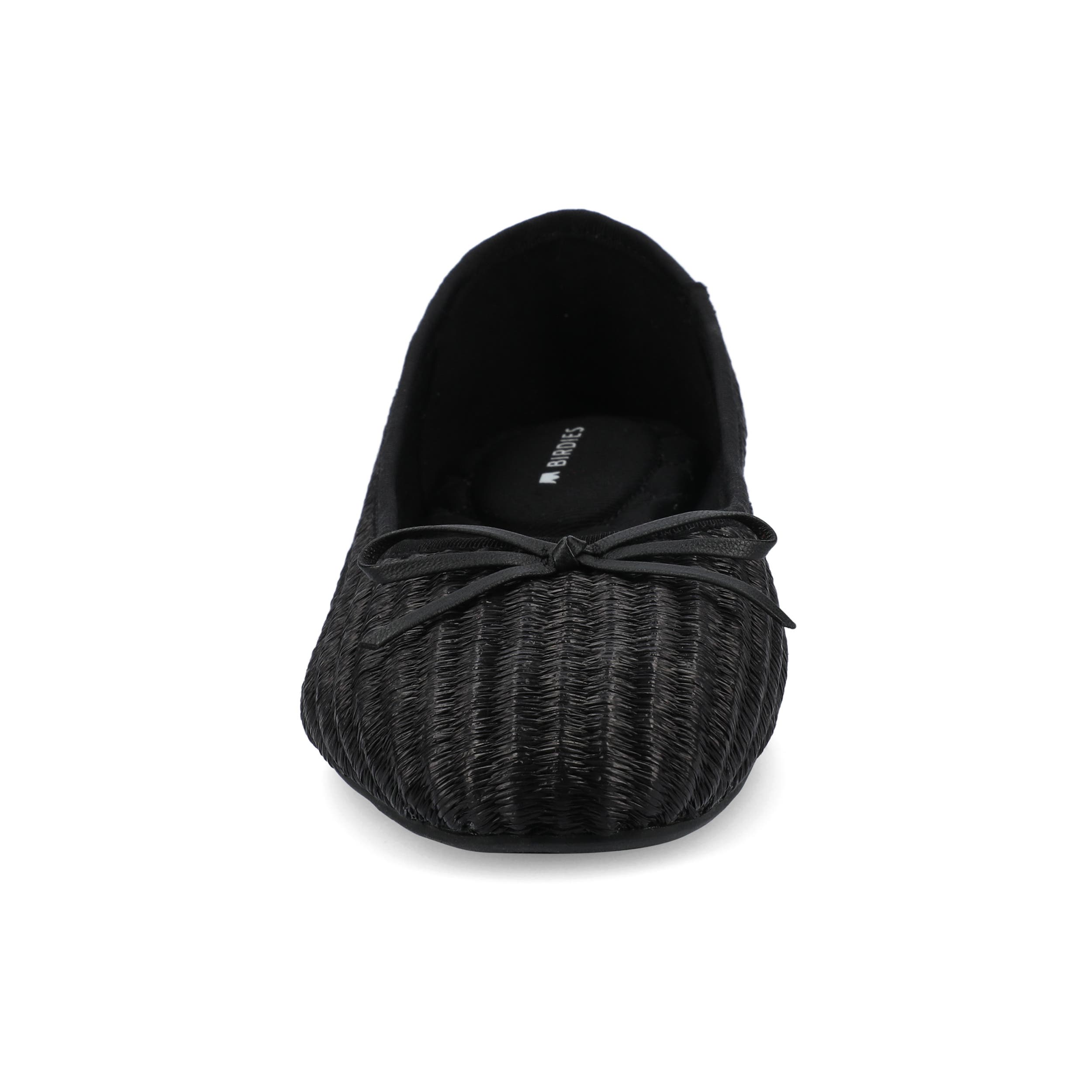 Birdies The Songbird Flat, Alternate, color, Black Raffia