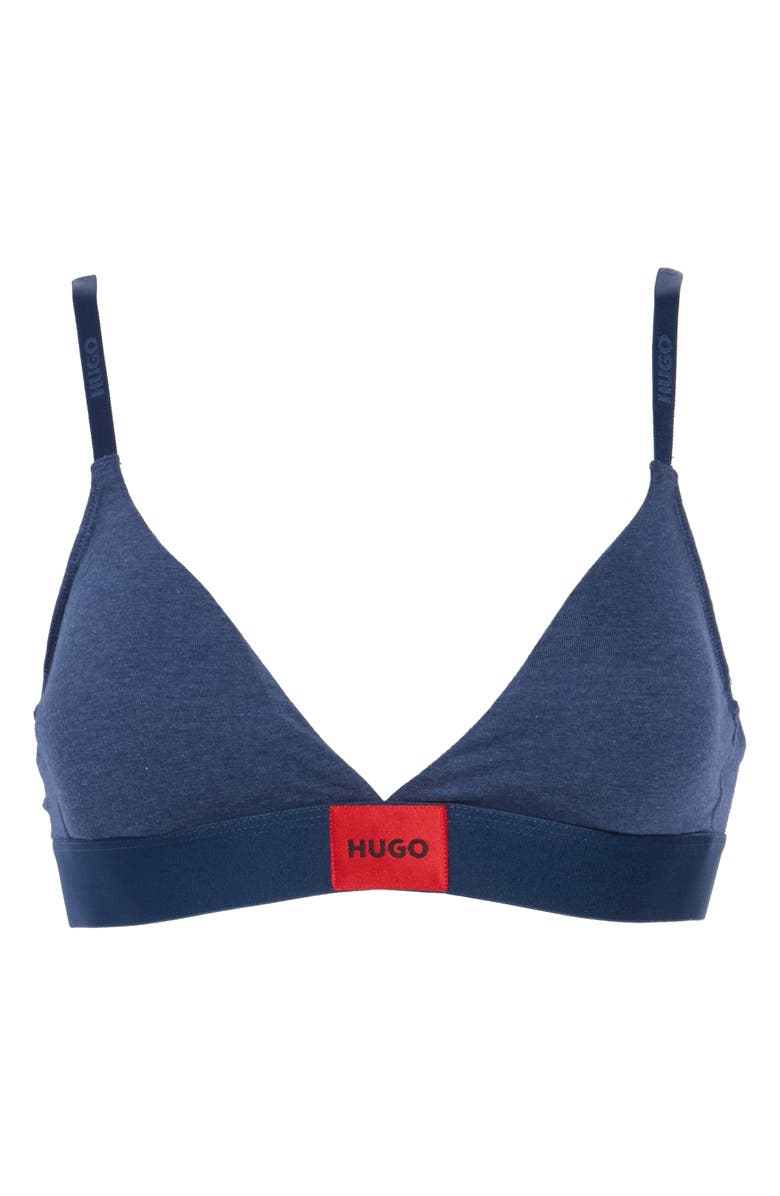 BOSS Triangle Bralette, Alternate, color, Medium Blue