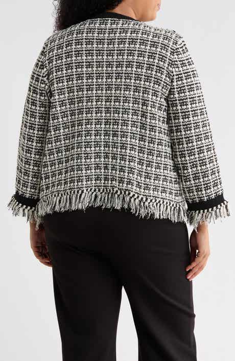 Tweed Fringe Cardigan