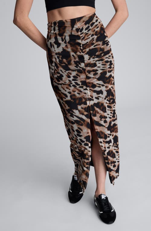 Kenneth Cole Animal Printed Pull On Mesh Skirt In Multi