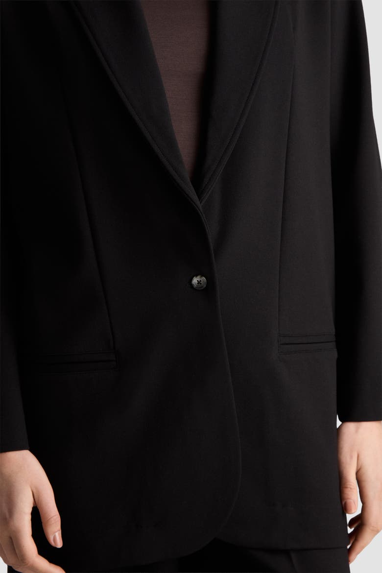 Astor Oversized Jersey Blazer, Alternate, color, Black
