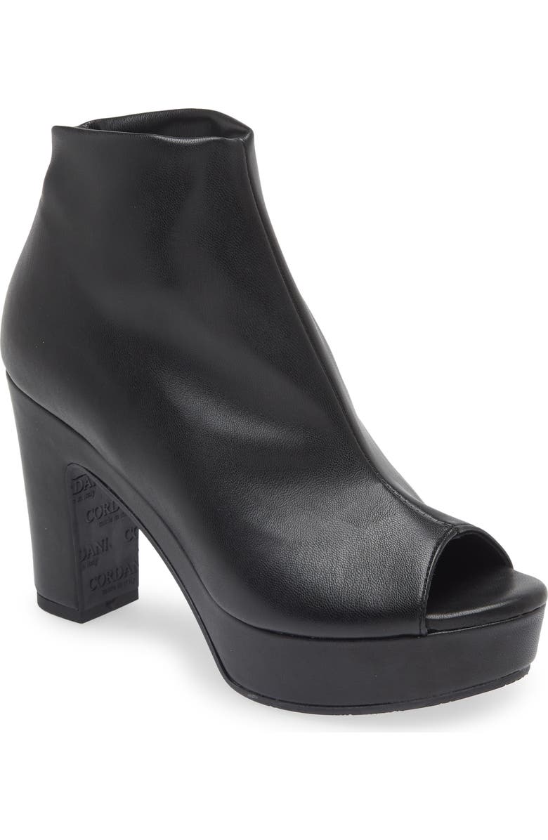 Cordani Tyra Peep Toe Platform Bootie, Main, color, Nappa Nero