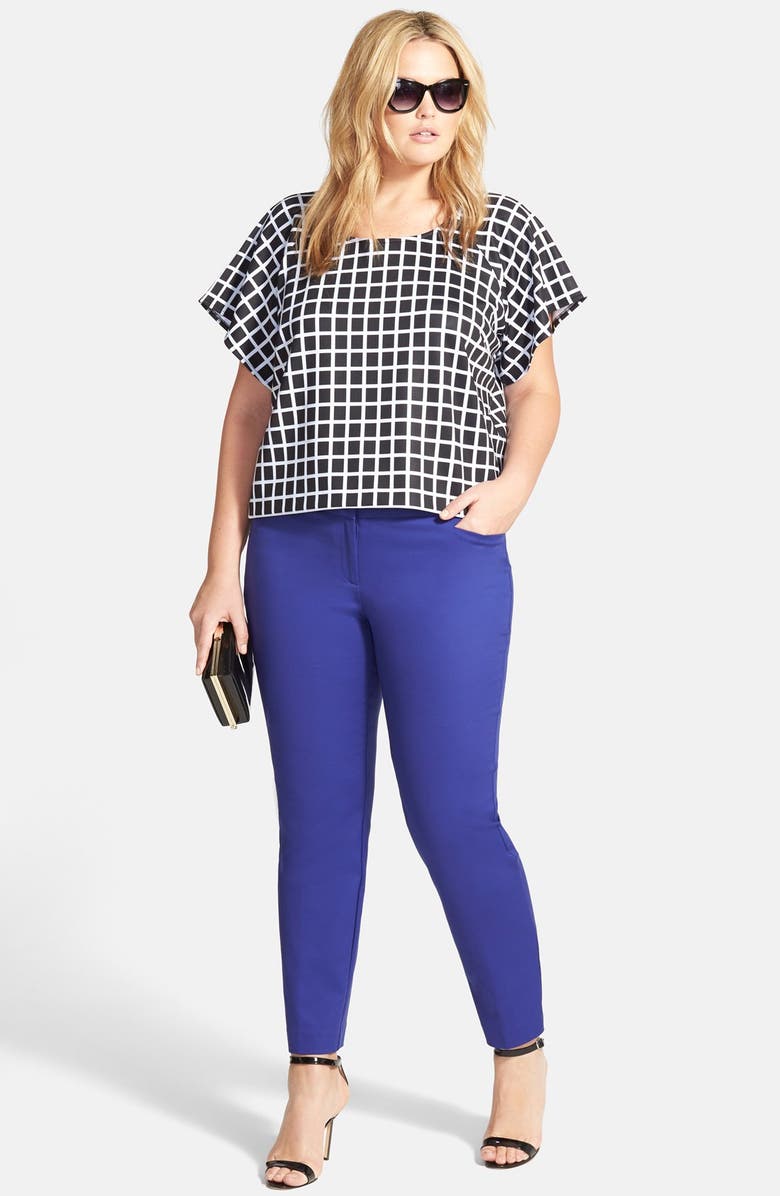 NATASHA Tasha Patent Framed Box Clutch, Alternate, color,