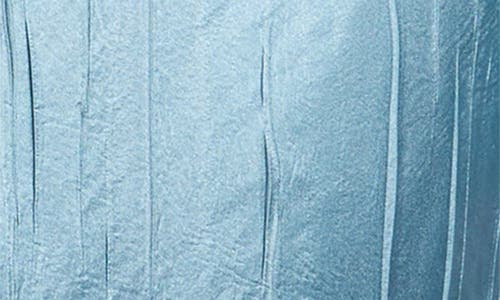 Komarov Textured Charmeuse & Chiffon Dress & Jacket Set In Silver Blue