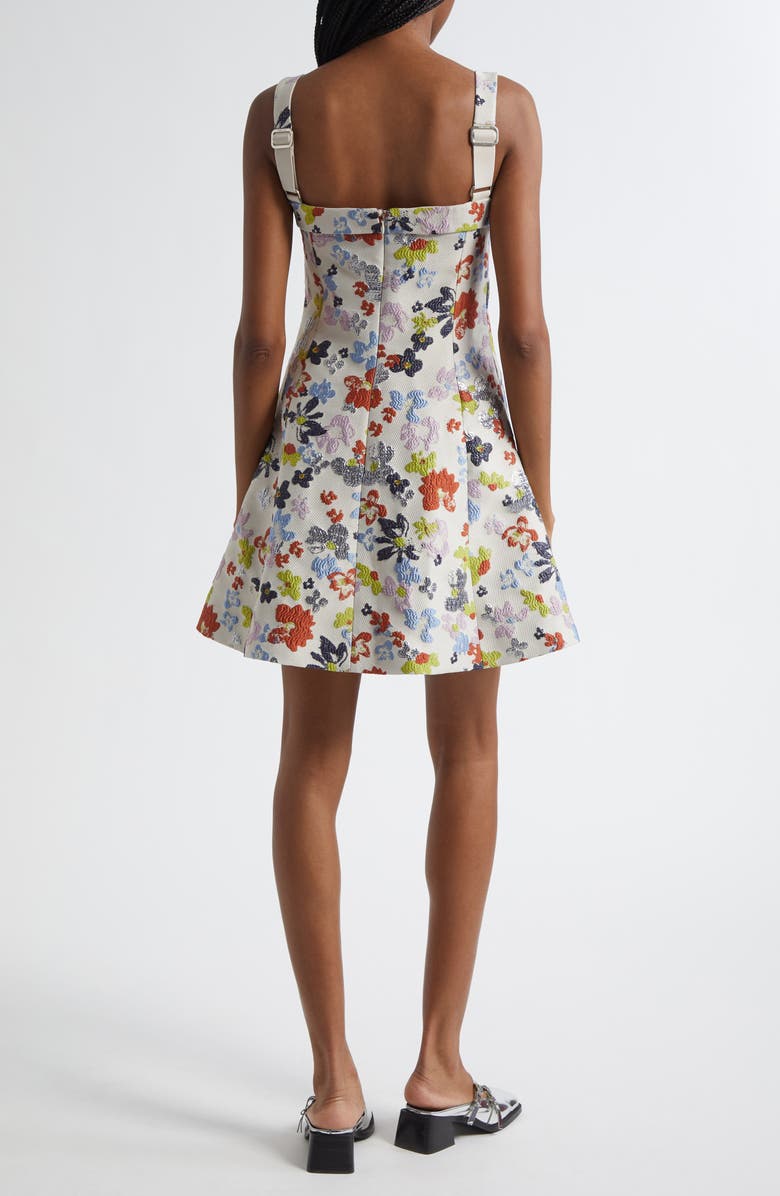 Stine Goya Metallic Floral Jacquard Minidress, Alternate, color, Skyfall Flowers